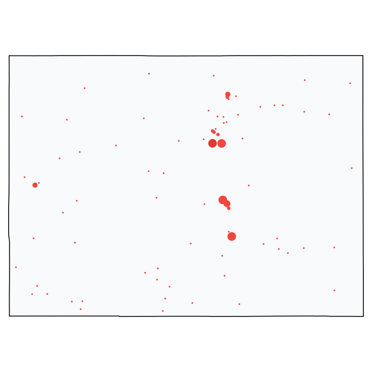 A map showing all Family Dollar locations in Colorado